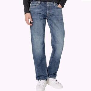 AUSTYN 7 For All Mankind Distressed Relaxed Straight Leg Medium Wash Denim Jeans